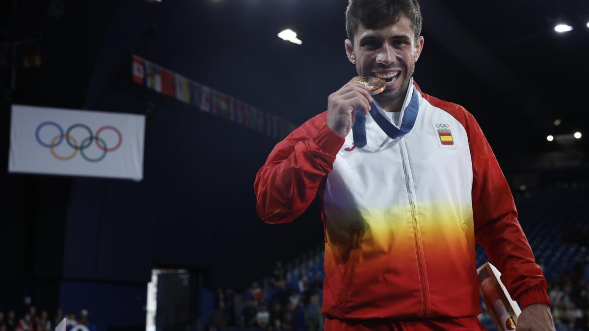 El español Fran Garrigós consigue la medalla de bronce en judo en los Juegos Olímpicos de París.