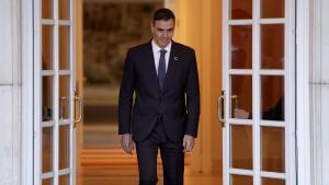 Pedro Sánchez y Salvador Illa durante su reunión en Moncloa.