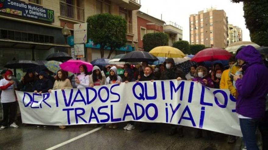 Multitudinaria protesta contra la contaminación en Alcantarilla