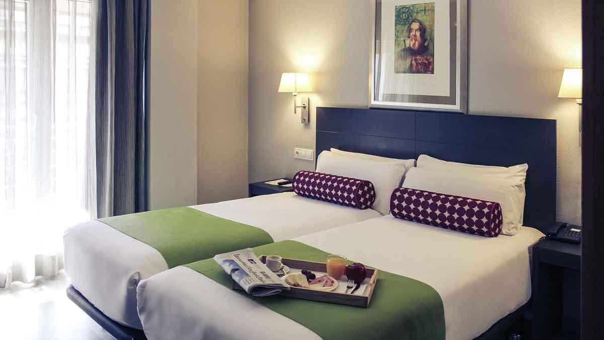 Una de las habitaciones del Mercure Madrid Centro.