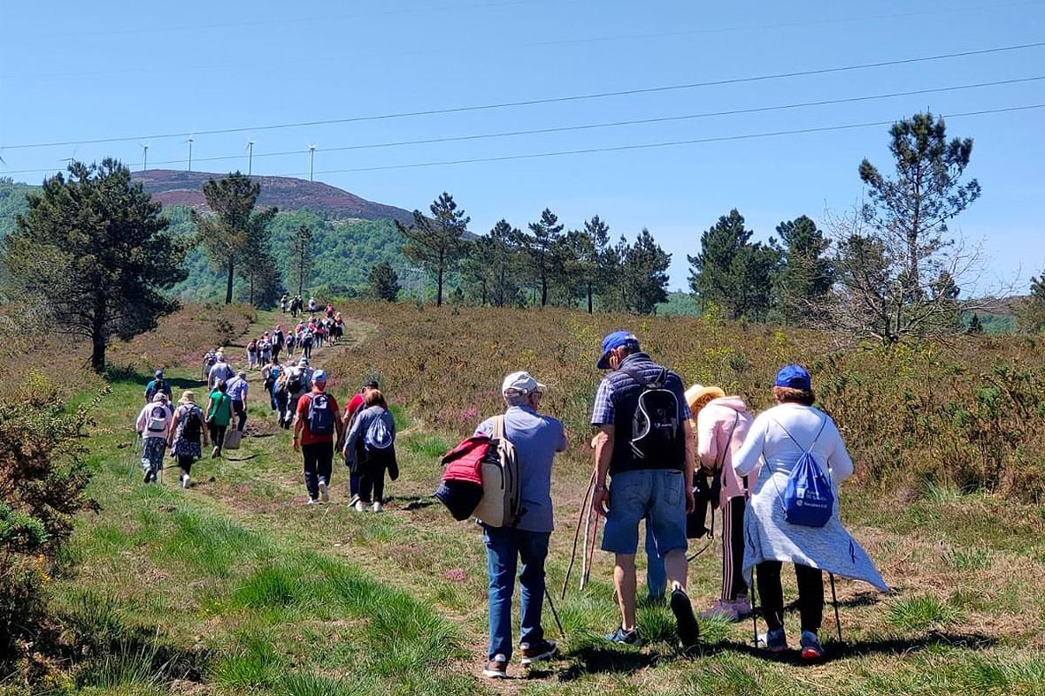 Un momento de la excursión realizada por los ciudadanos valgueses.