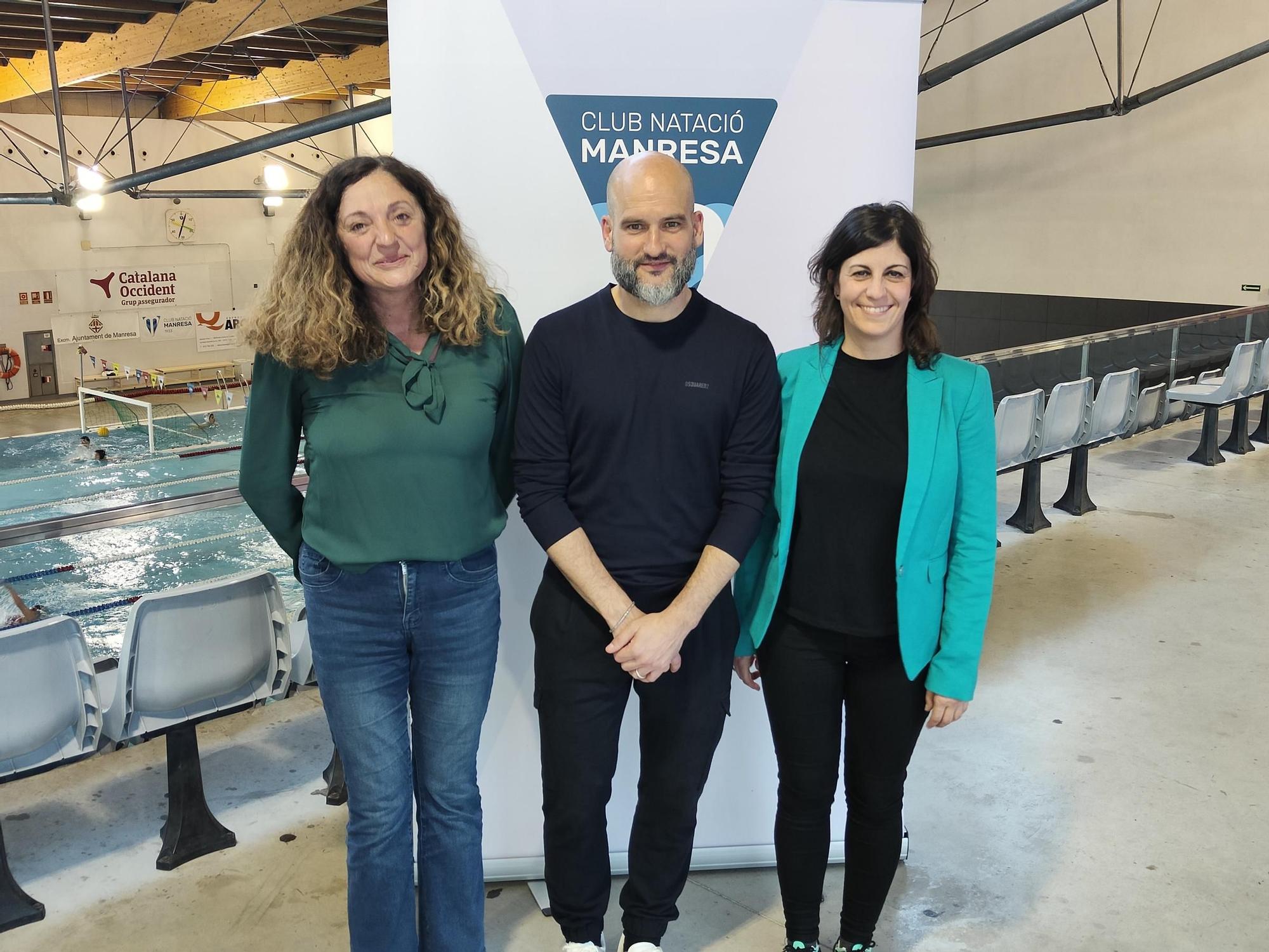 Imatges de la presentació del projecte Joves d'Aigua, a les piscines Manel Estiarte Duocastella