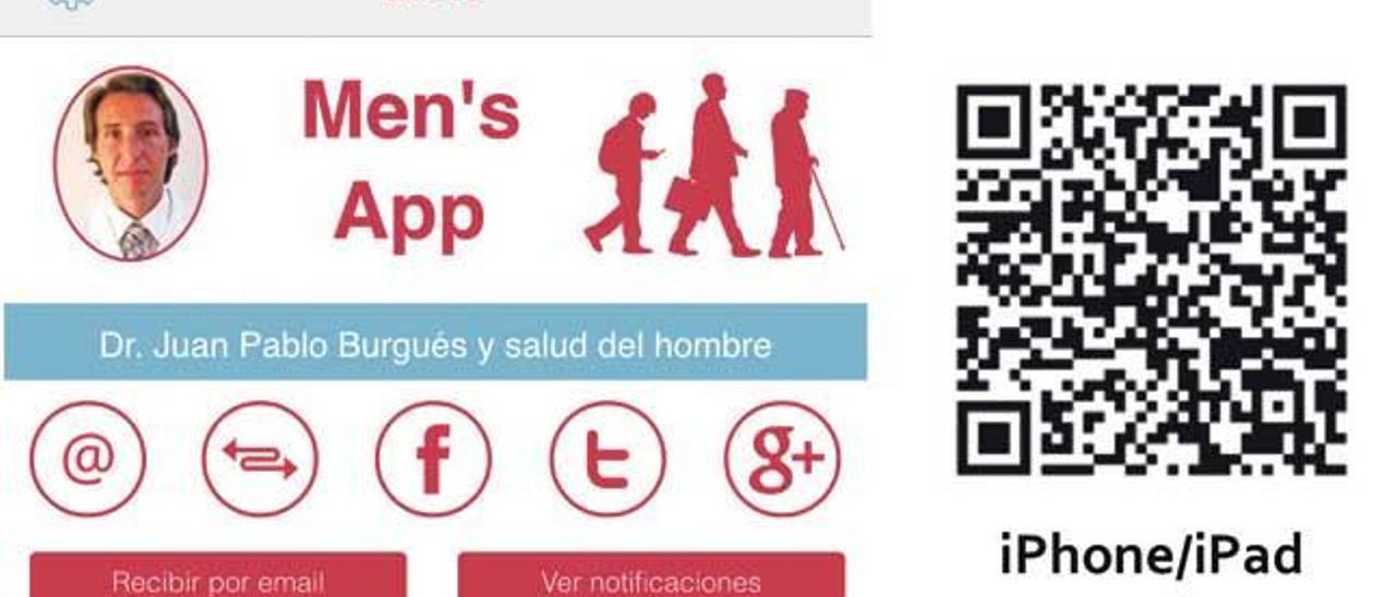 Men´s APP es una aplicación gratuita que ya está disponible en inglés y en castellano tanto para dispositivos apple como android.