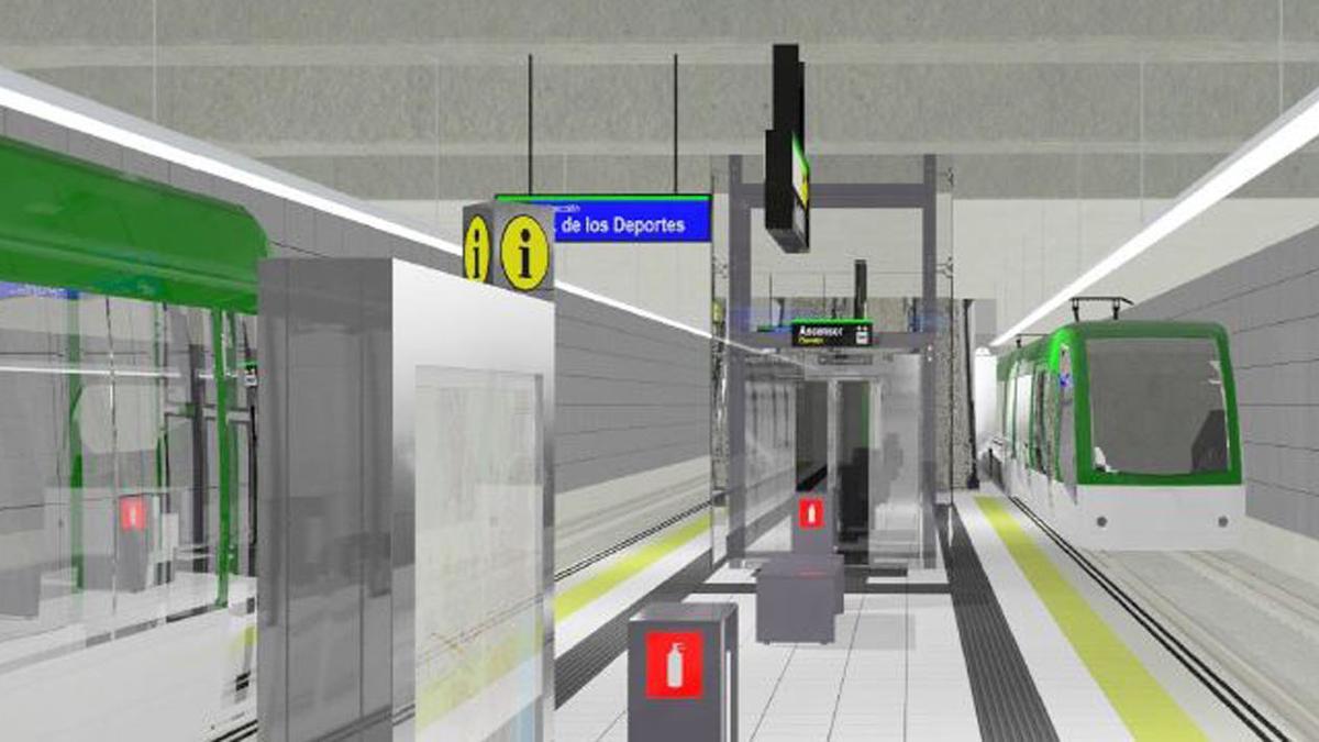 Así será el trazado de la línea del metro de Málaga hasta el Hospital Civil