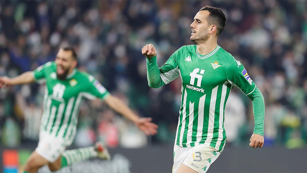 Juanmi celebra su golazo al Alavés