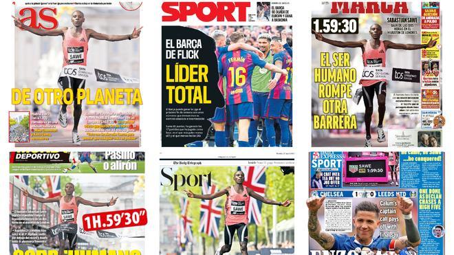 La prensa mundial se rinde a la locura de Sabastian Sawe