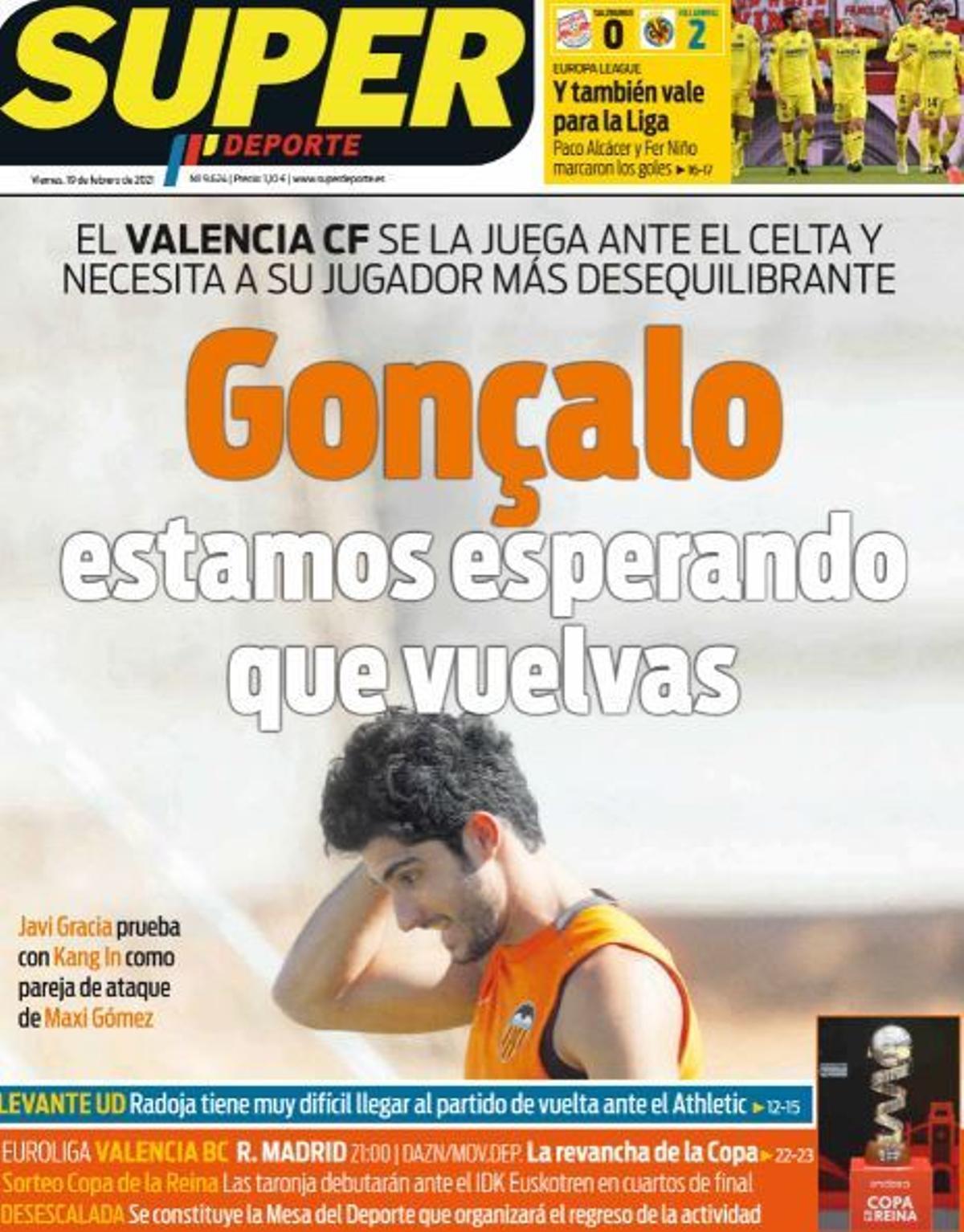 La portada de SUPER del viernes