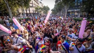 barcelona 17/07/2024 Barcelona. Manifestación del Pride 2024. Inicio en Plaça universitat hasta Arc de Triomf. AUTOR: JORDI OTIX