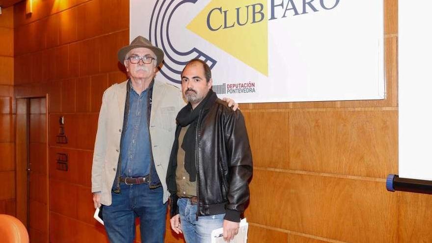El prestigioso paleontólogo Eudald Carbonell junto al arqueólogo Rafael Rodríguez. // J. Lores