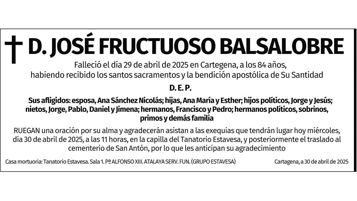D. José Fructuoso Balsalobre