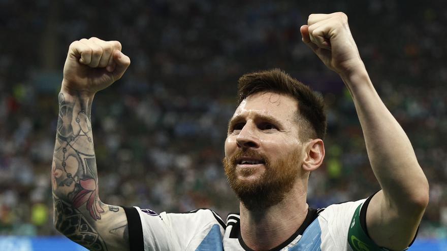 Argentina-México: Messi salva otra vez la vida a su país