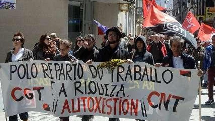 Cabecera de la marcha de CGT y CNT.  // Rafa Vázquez