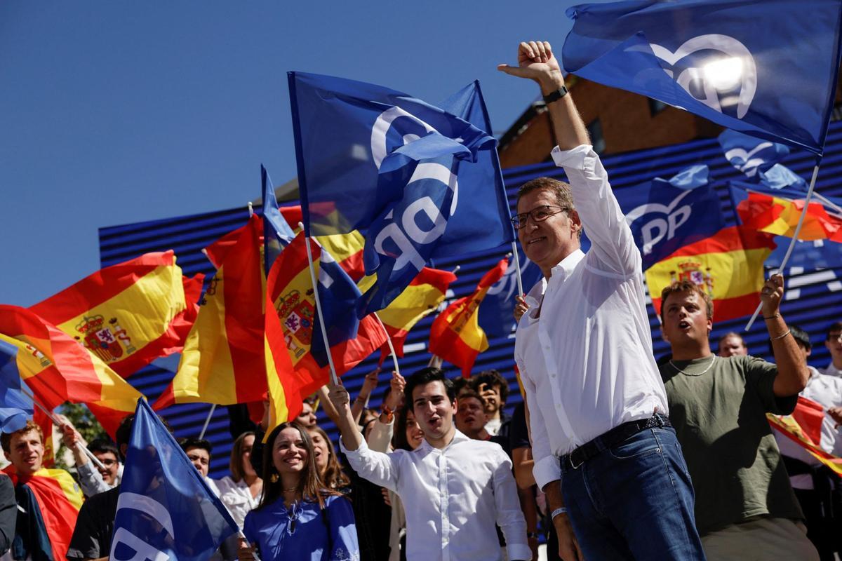 Manifestación del PP contra la amnistía en Madrid