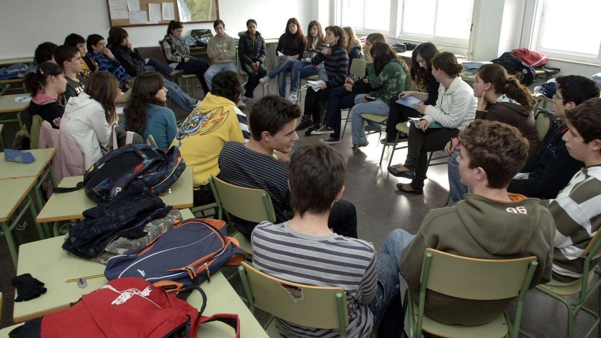 Alumnos del instituto María Casares, en una imagen de archivo. |   // FRAN MARTÍNEZ