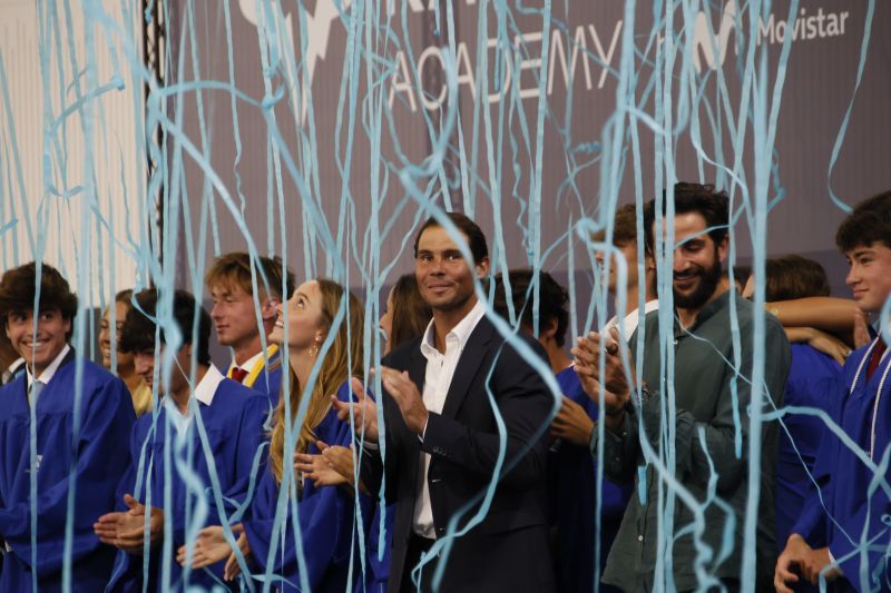 Rafa Nadal y Ricky Rubio presiden la graduación de la Rafa Nadal Academy by Movistar