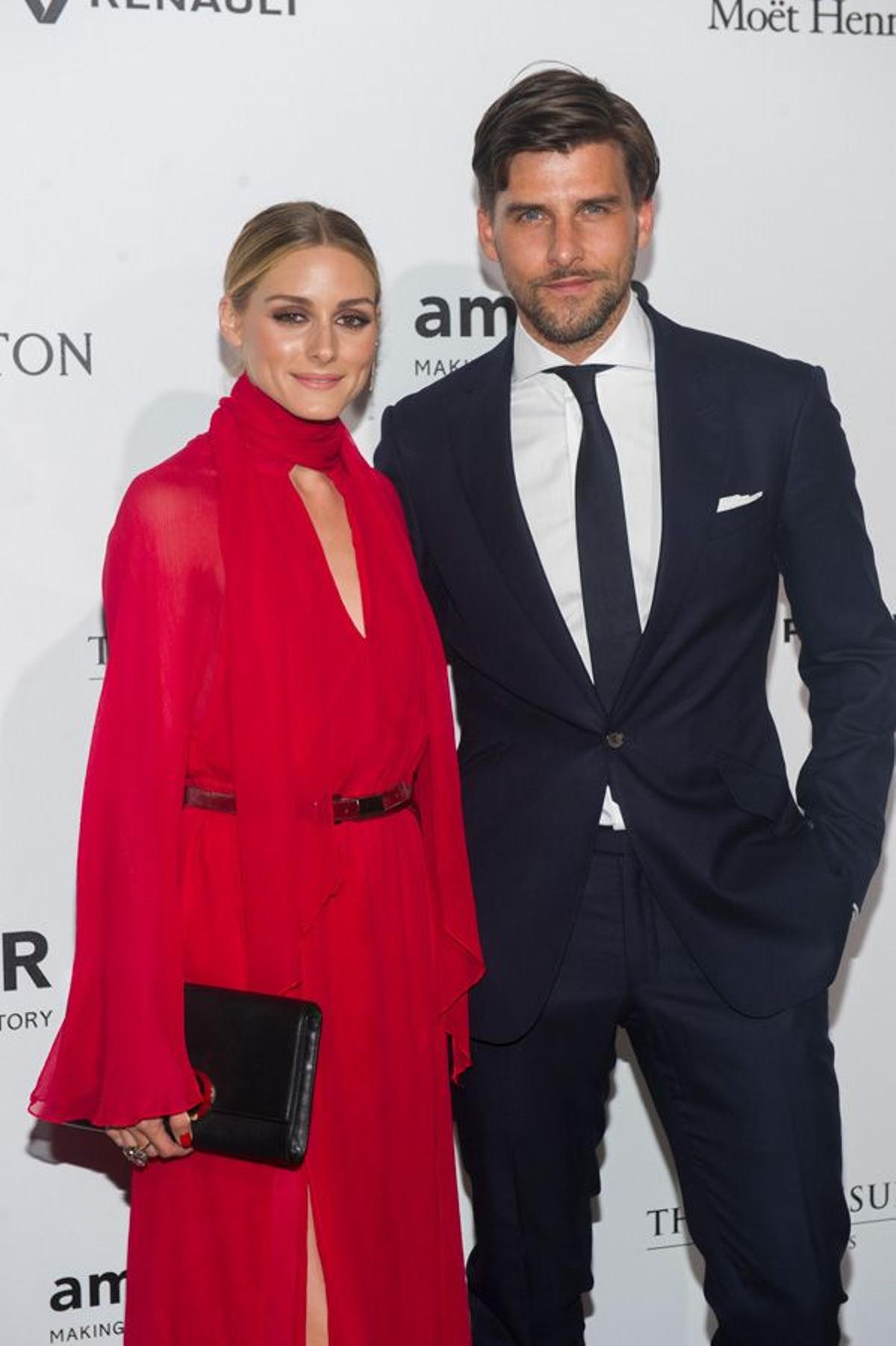 Olivia Palermo y Johannes Huebl en la Gala amfAR en París