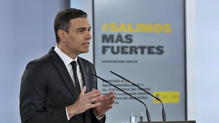 Pedro Sánchez, ahir a La Moncloa.