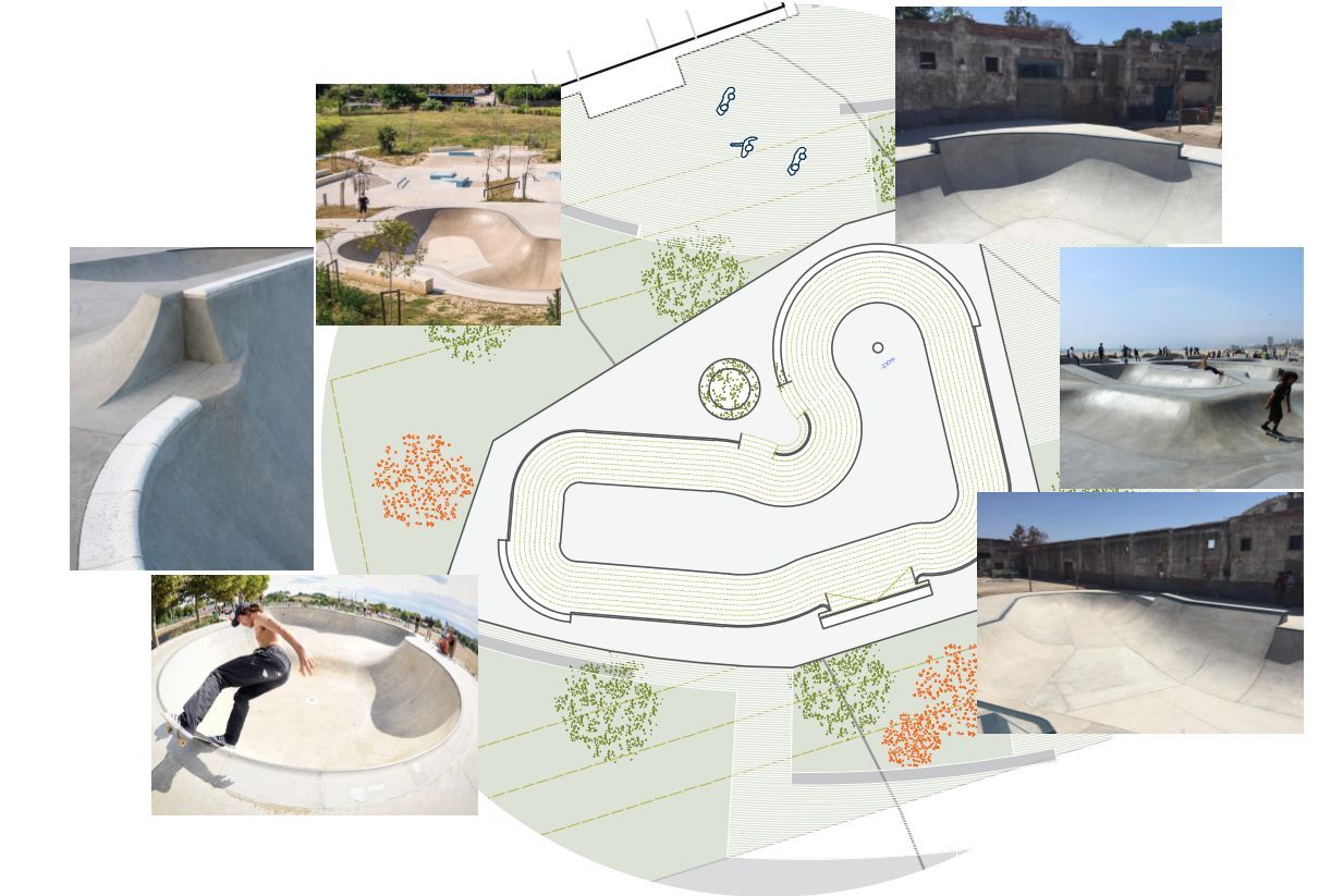 Un plano del "bowl" e imágenes de otras instalaciones similares.jpg