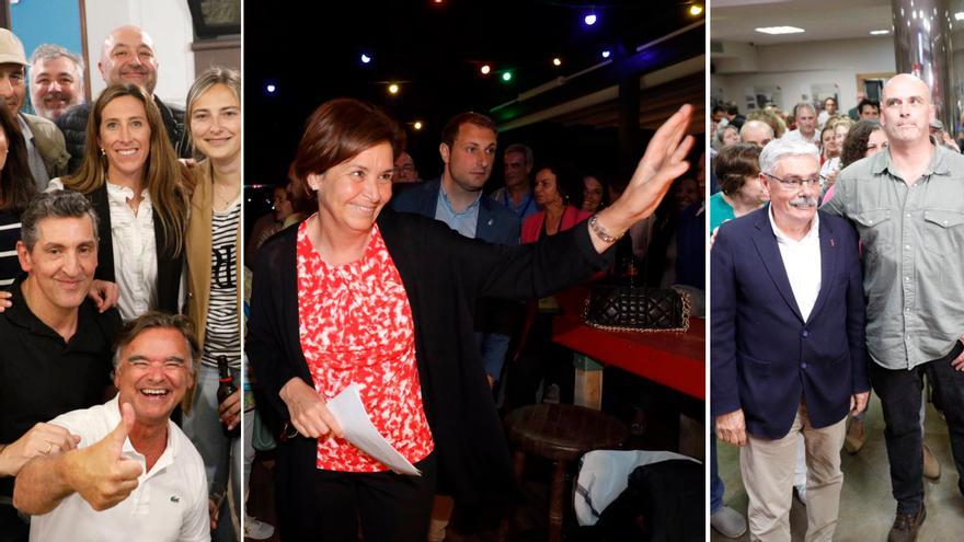 La noche electoral en Gijón, en imágenes: la derecha celebra su histórica victoria
