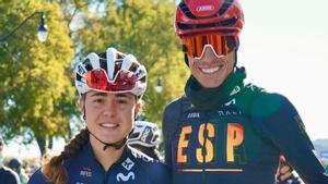 Paula Blasi y Enric Mas, futuros compañeros en el Movistar, en Montreal.