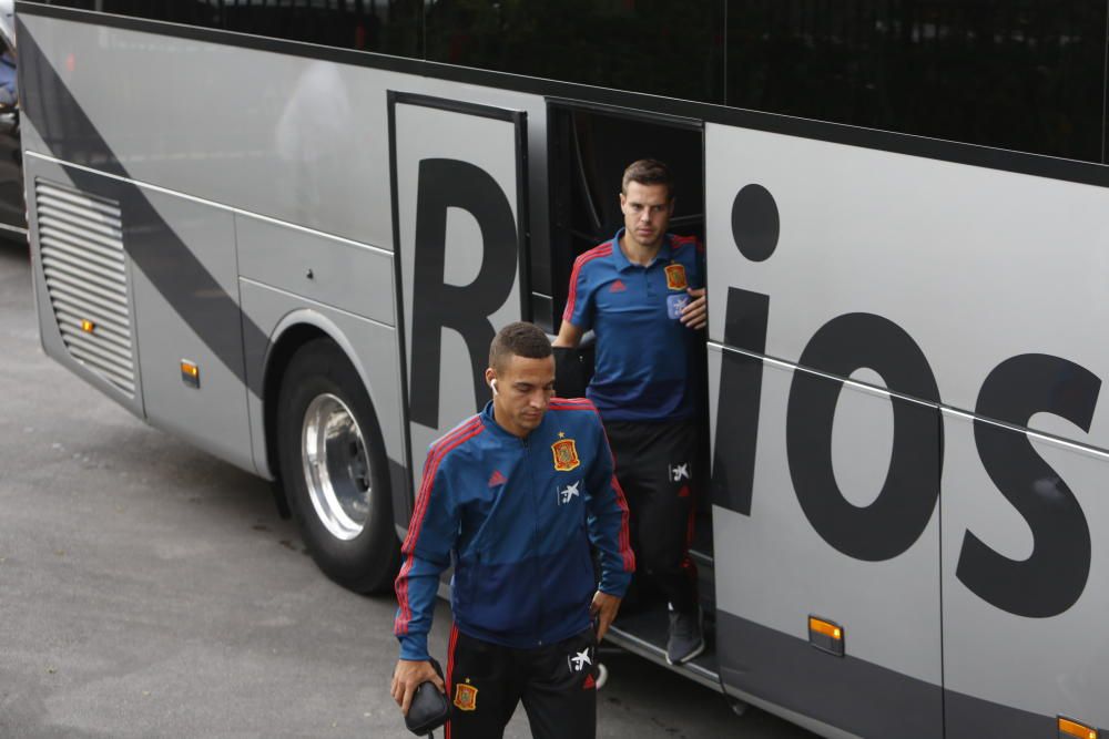 La Roja ya está en Elche y entrena hoy a puerta cerrada en el Rico Pérez