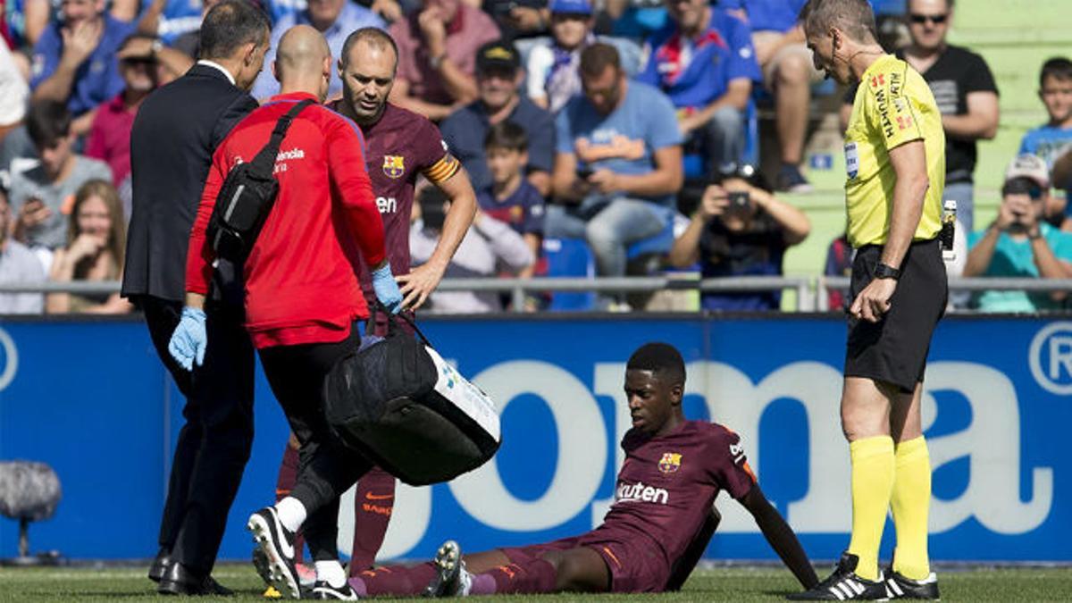 LALIGA | Getafe-Barça (1-2): Dembélé se lesionó contra el Getafe y deberá estar unos tres meses y medio de baja