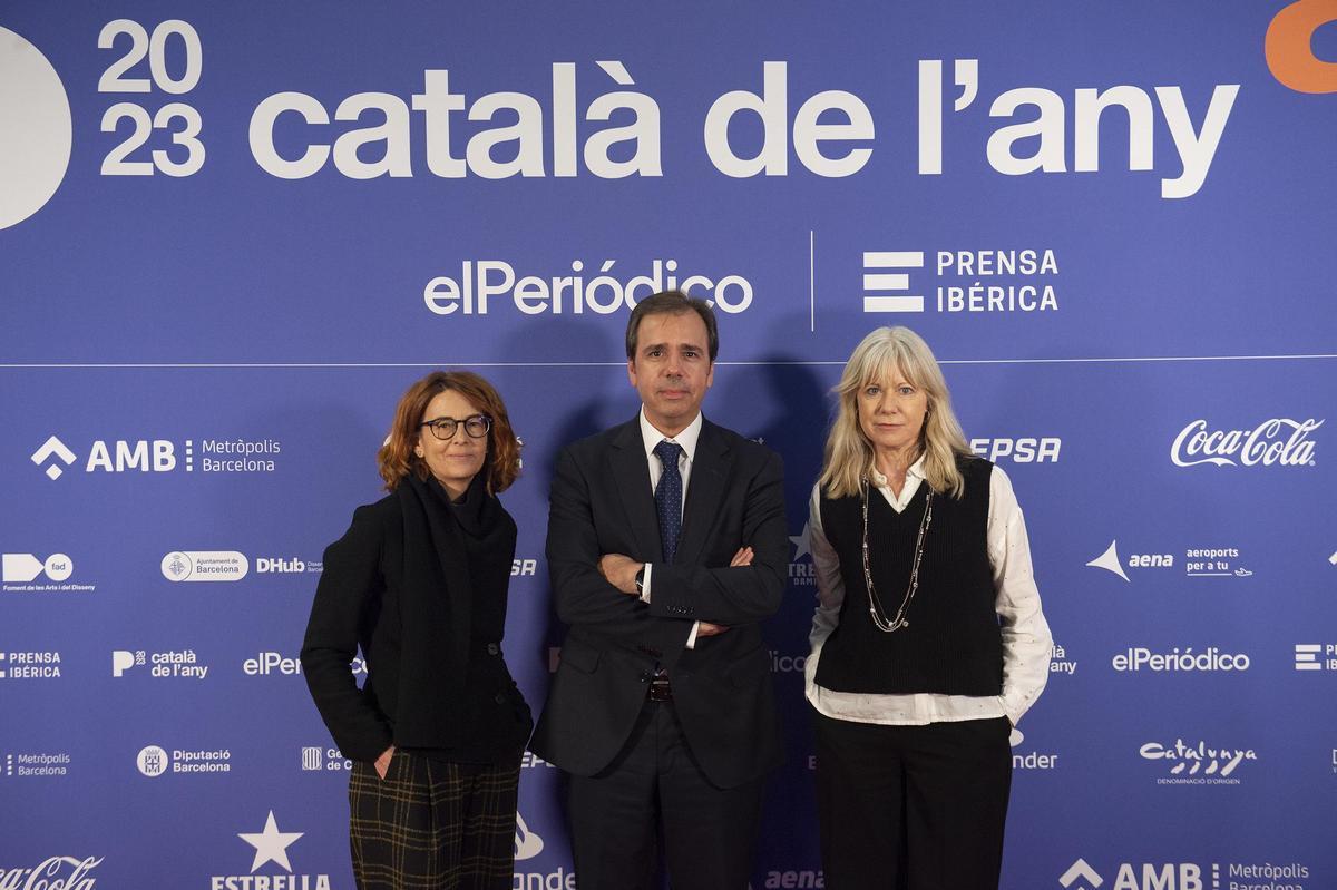 Remei Uz, de Mercadona, y Marc Gómez e Elianne Ros, de Fundació Bancaria La Caixa.
