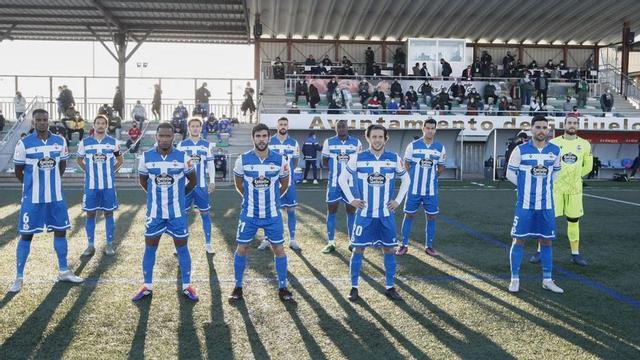La alineación del Deportivo, en su primera y única visita al Municipal Luis Ramos de Guijuelo, en 2020. |  // LOF