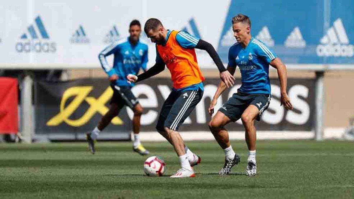 Benzema completó la sesión de entrenamiento