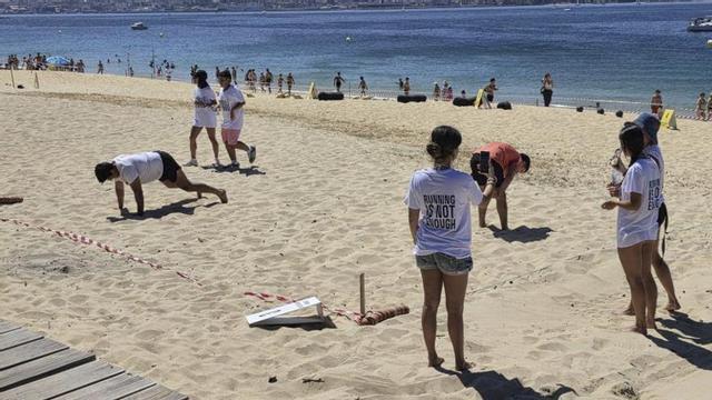 Una de las pruebas en el arenal cangués.