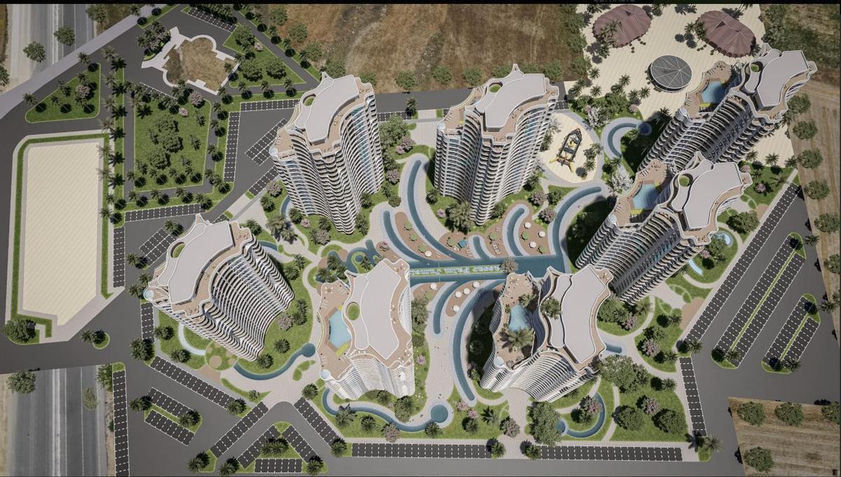 Maqueta digital del Caesar Palm Jumeriah, complejo residencial a la dubaití en cuya comercialización participaba Portnov