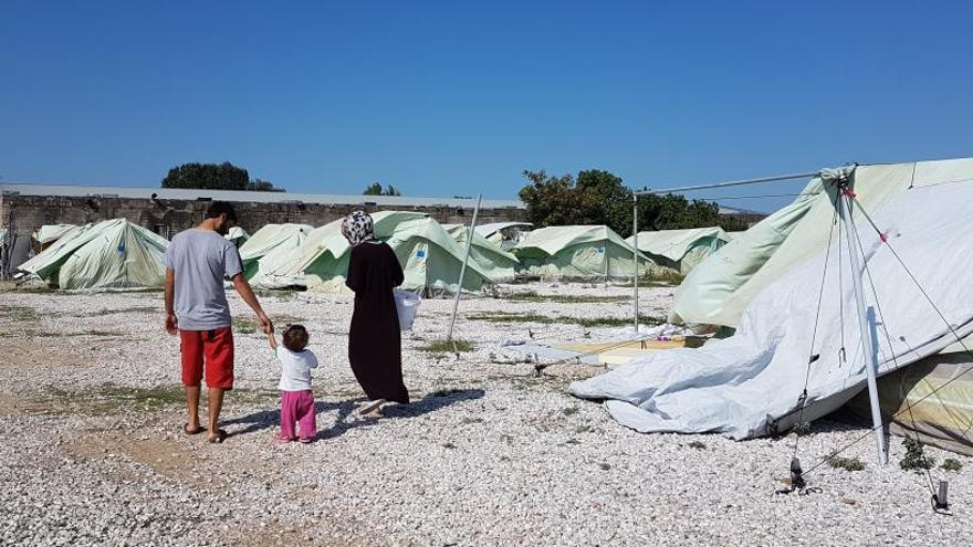 Camps de refugiats grecs.