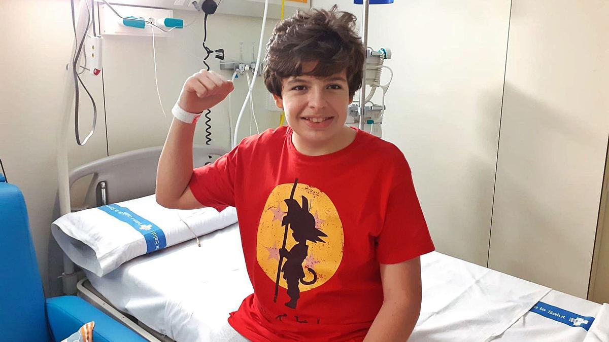 En Marc Veguillas Béjar a l’hospital Vall d’Hebron de Barcelona on està ingressat des del 3 de setembre per aplàsia medul·lar severa. | DDG