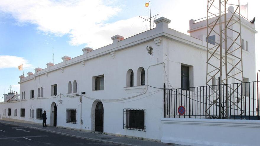 El edificio de la Casa de Botes, en el puerto de Málaga.