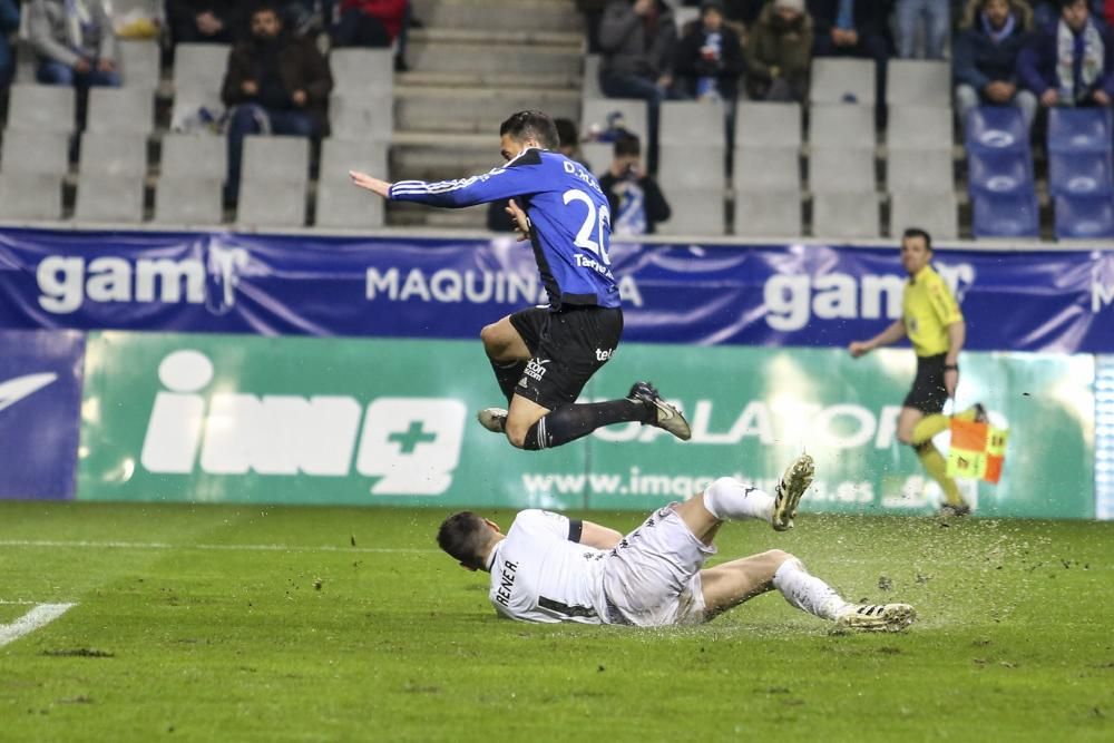 El partido entre el Real Oviedo y el Girona, en imágenes