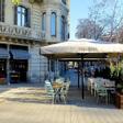 La terraza de una cafetería en Barcelona.