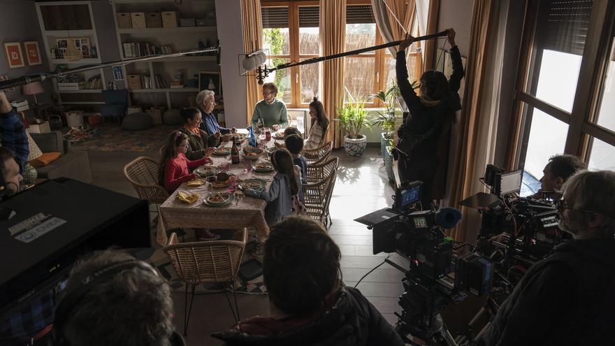 Rodaje de la película &#039;Padre no hay más que uno&#039;.