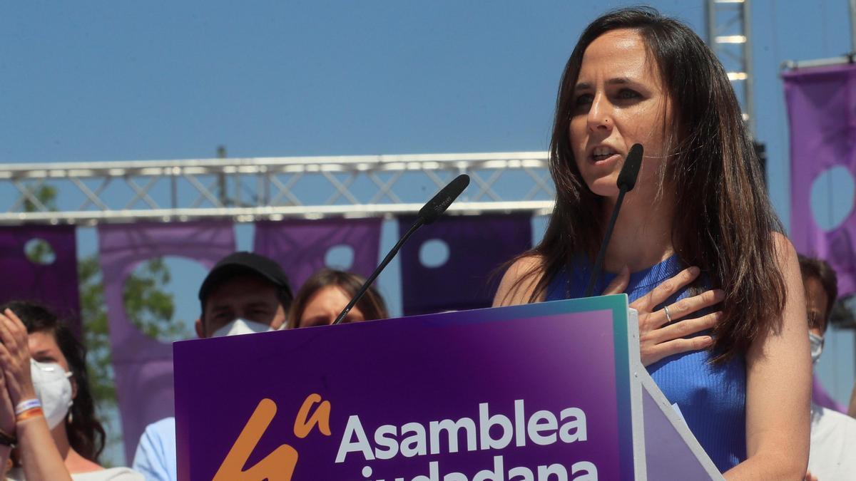 Ione Belarra dedica a Iglesias su primeras palabras como nueva secretaria general de Podemos.