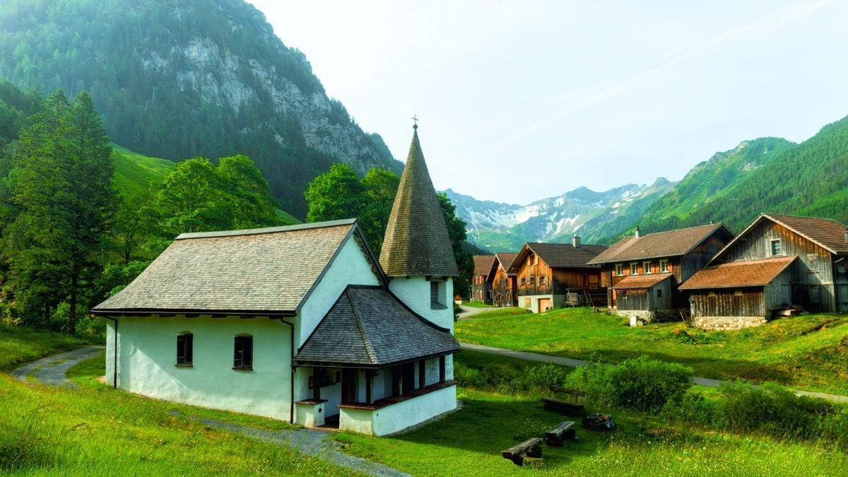 Kapelle Steg, histórica capilla de montaña en Steg.