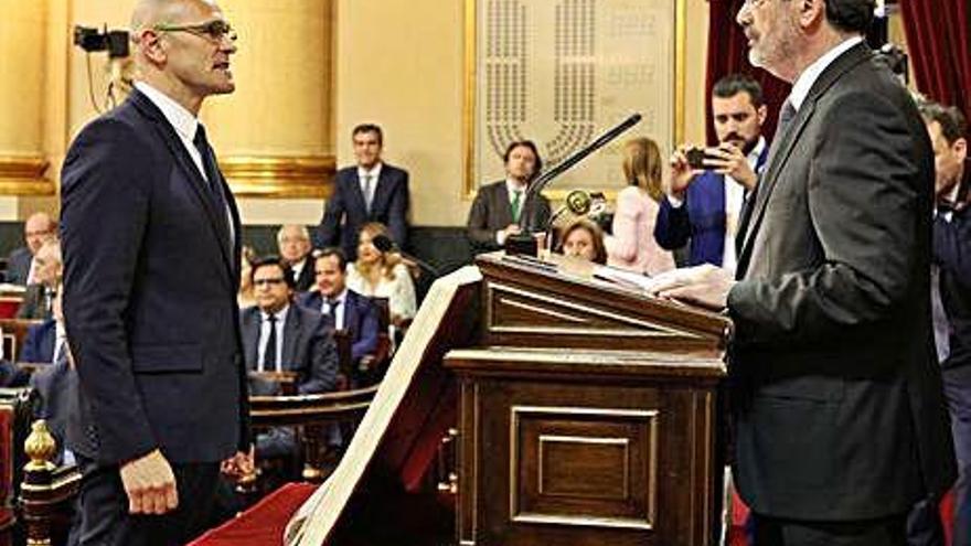 Raül Romeva i Manuel Cruz, ahir al Senat