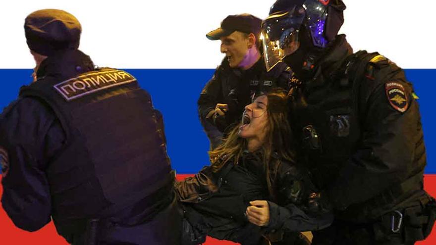 Más de mil detenidos en Rusia en protestas pacifistas