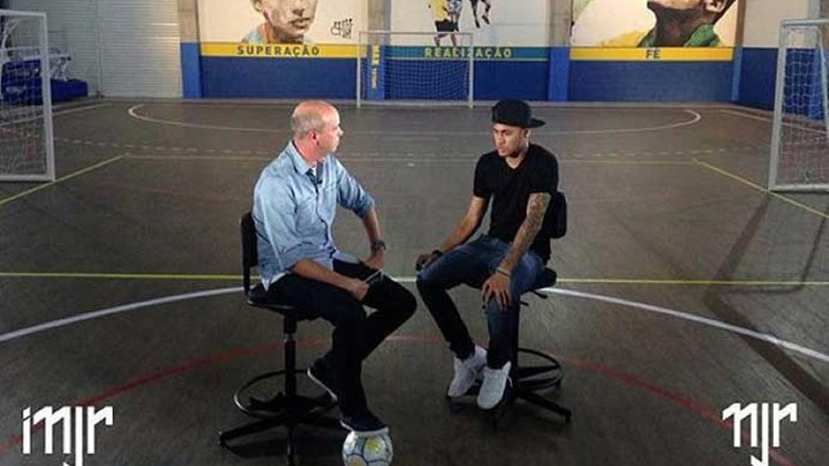 Neymar Junior durante la entrevista a Globo TV