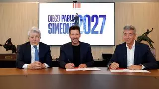 El Atlético prolonga su historia de amor con Simeone y le renueva hasta 2027