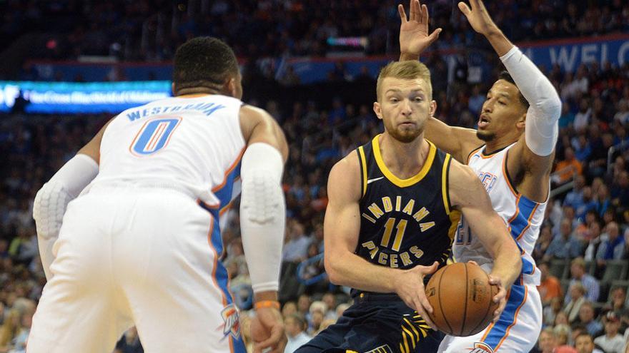 Domas Sabonis se midió la pasada madrugada a Oklahoma, el que fue su primer equipo en la NBA.