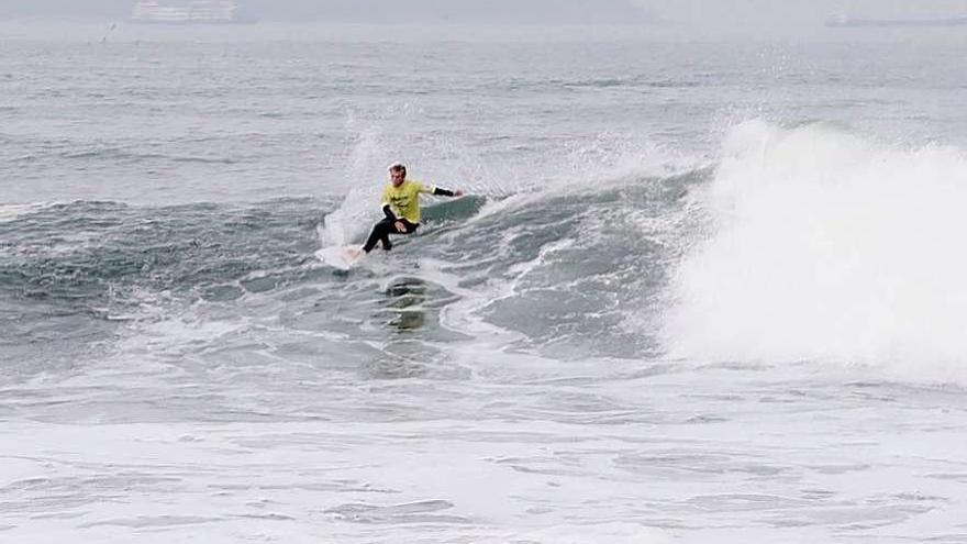 Ignacio Guisasola, ayer durante la final en la playa de Patos. // José Lores