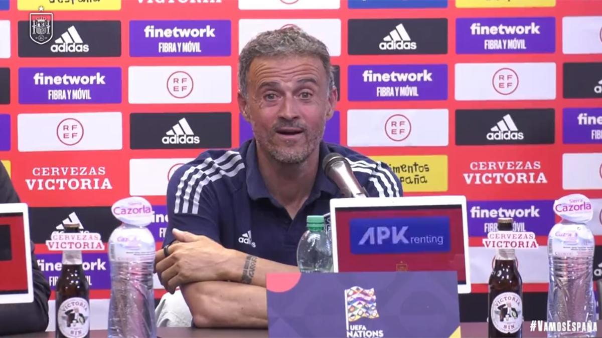 Luis Enrique, en rueda de prensa