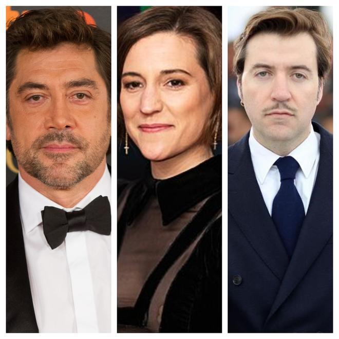 Ningún otro actor español tiene en su haber tantos premios Goya en categorías interpretativas masculinas como Javier Bardem, seis,. En la imagen con Carla Simón y Albert Serra, algo ninguneados por la Academia pese a su enorme éxito internacional.
