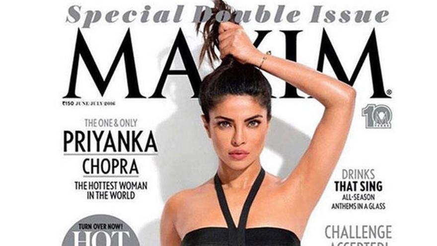 La actriz Priyanka Chopra en la portada de la revista Maxim.