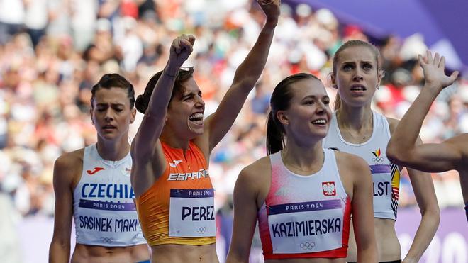 Marta Pérez celebra su clasificación para semifinales