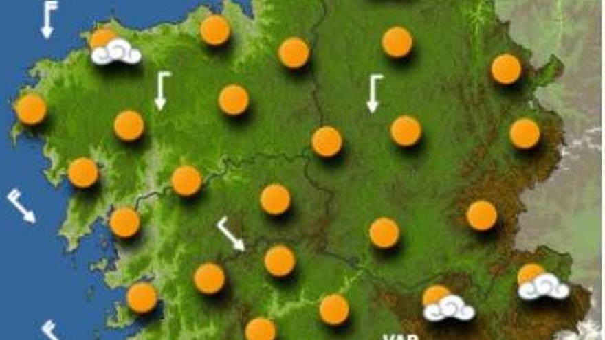 La diferencia de temperatura entre norte y sur gallegos llega hasta los diez grados